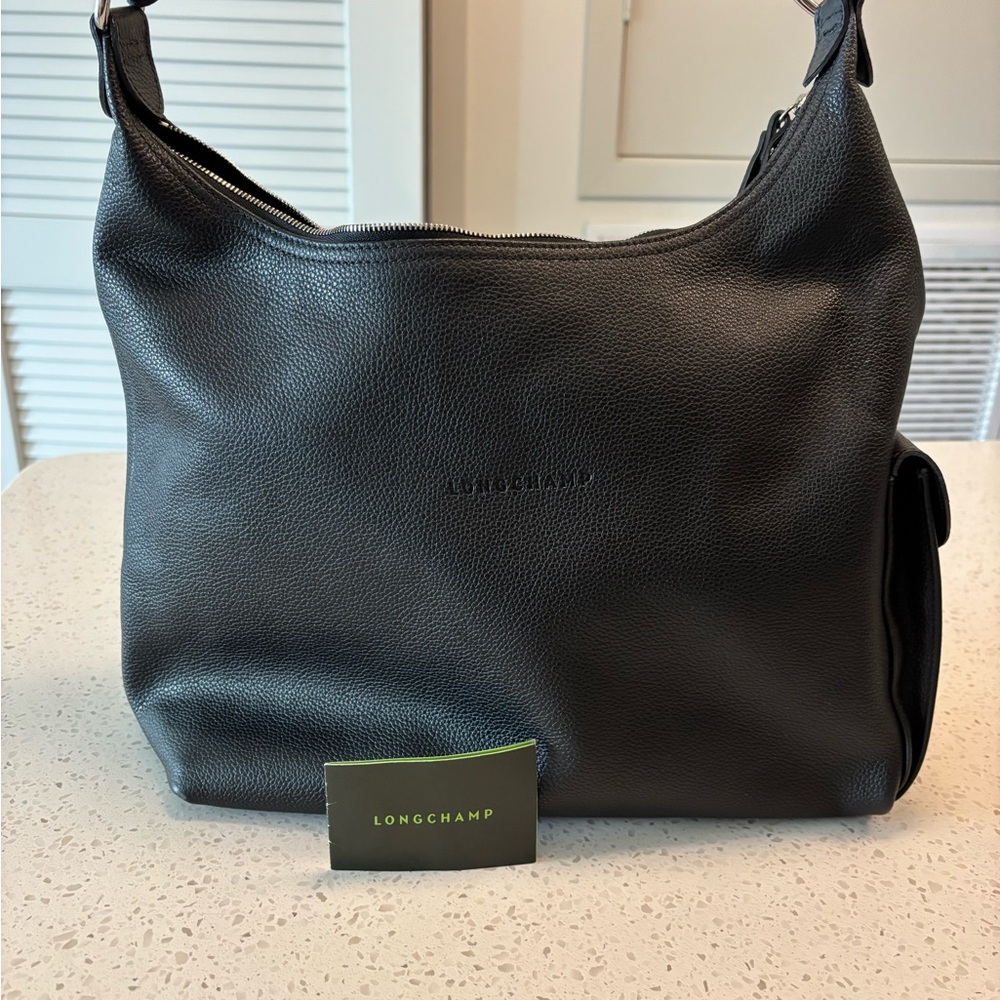 Longchamp Black Leather Tote